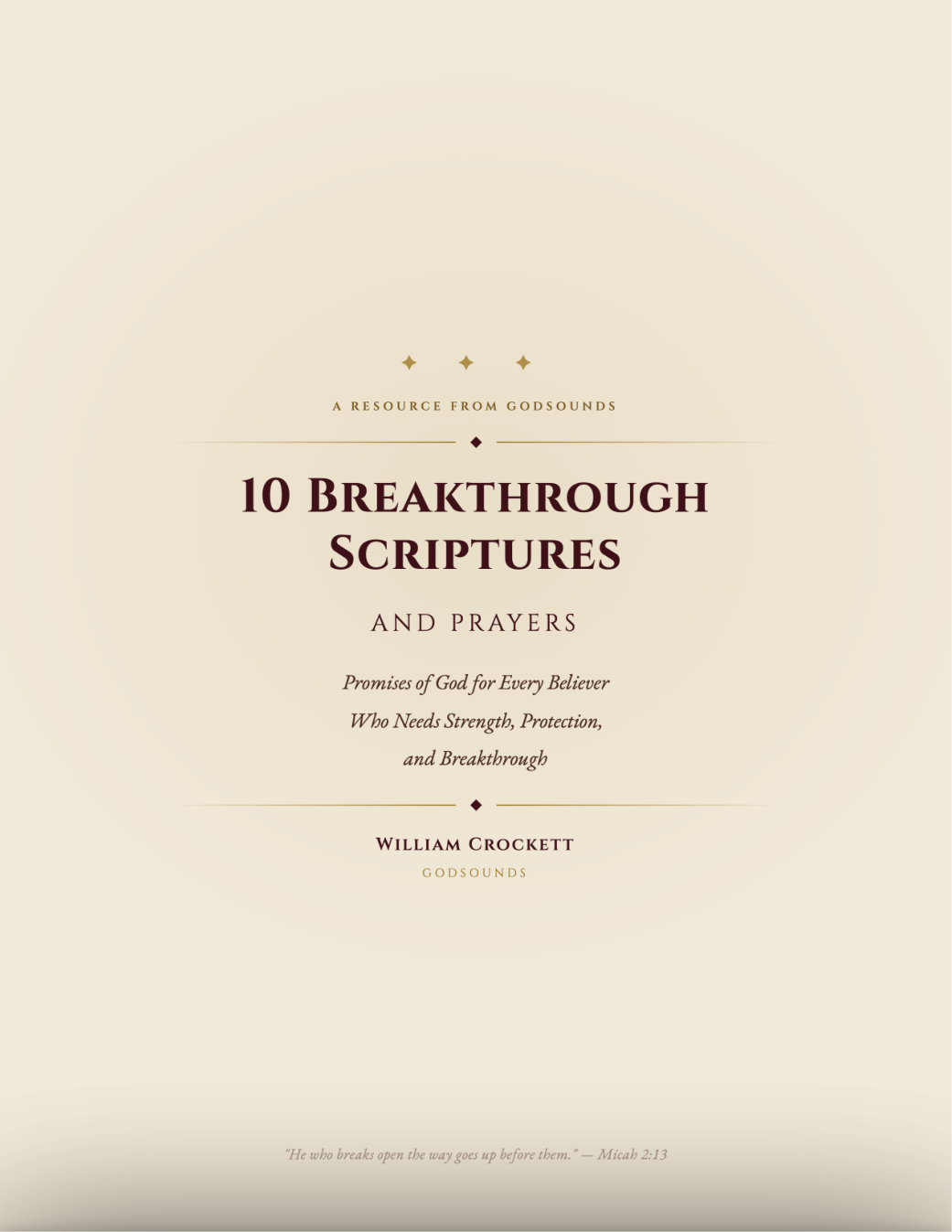 10 Breakthrough Scriptures & Prayers, PDF cover